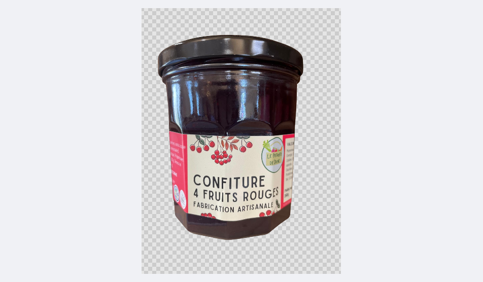 confiture 4 fruits rouges 350g détouré