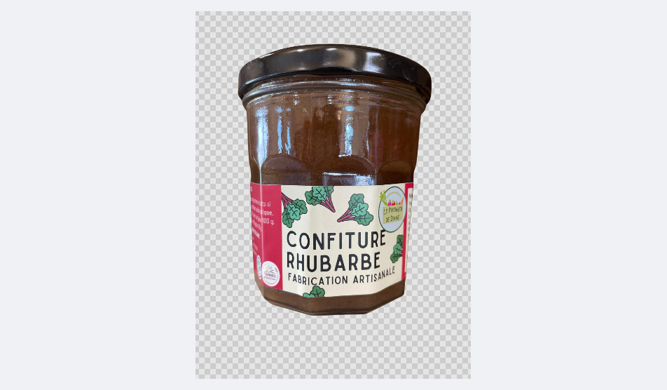 confiture rhubarbe 350g détouré